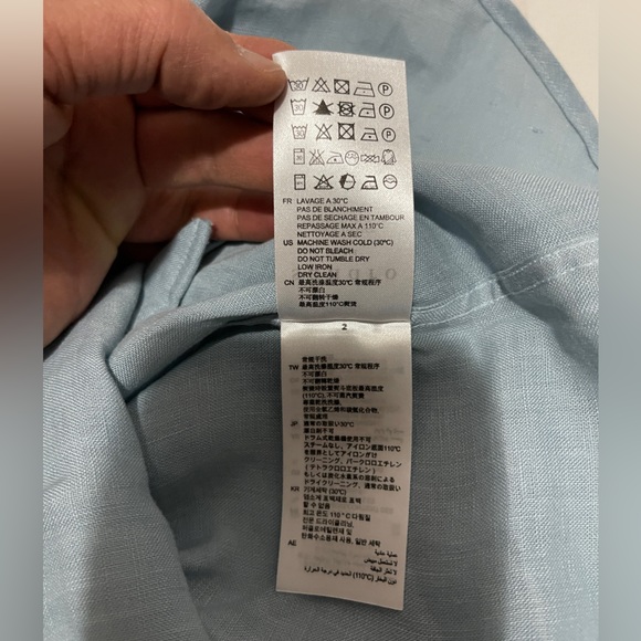 Sandro Sky Blue Linen Blouse - Picture 5 of 10